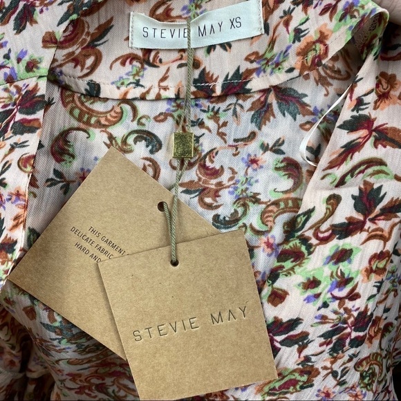 STEVIE MAY SAFFRON Brown floral long sleeve top - Picture 12 of 13